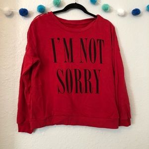 “I’m Not Sorry” Red Sweater